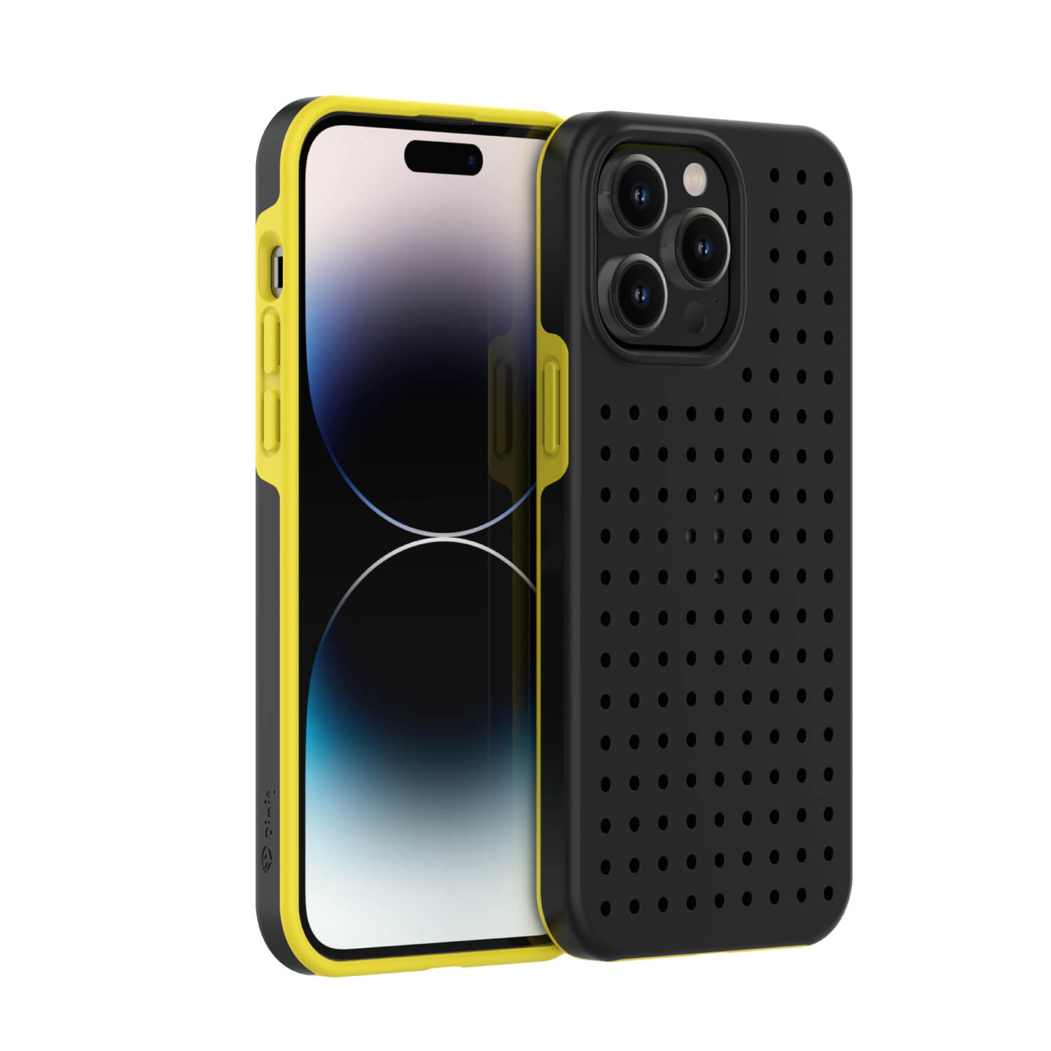 Pinit Dynamic Case for iPhone 14 Pro Max - Black/Yellow – Pinit.earth