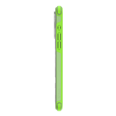Pinit MagSafe Case for iPhone 15 Pro Max - Dynamic/Clear with Neon Green Bumper