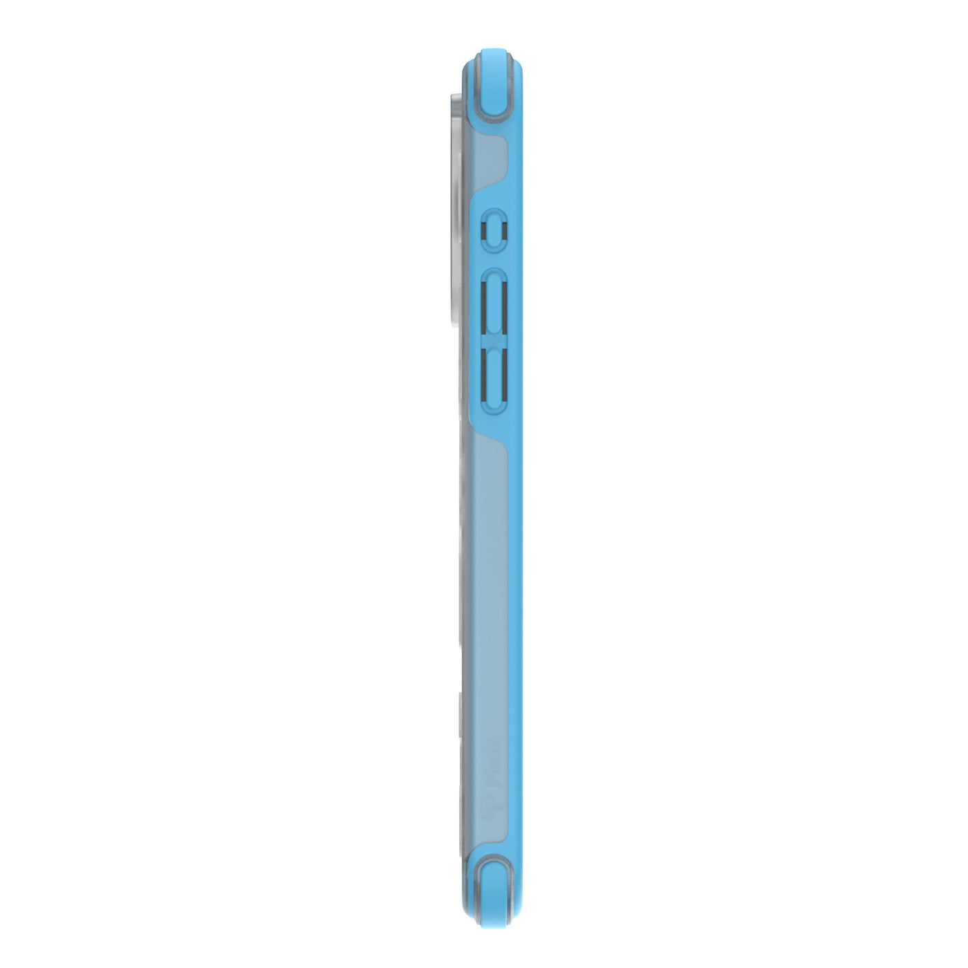 Pinit MagSafe Case for iPhone 15 Pro - Dynamic/Clear with Neon Blue Bumper