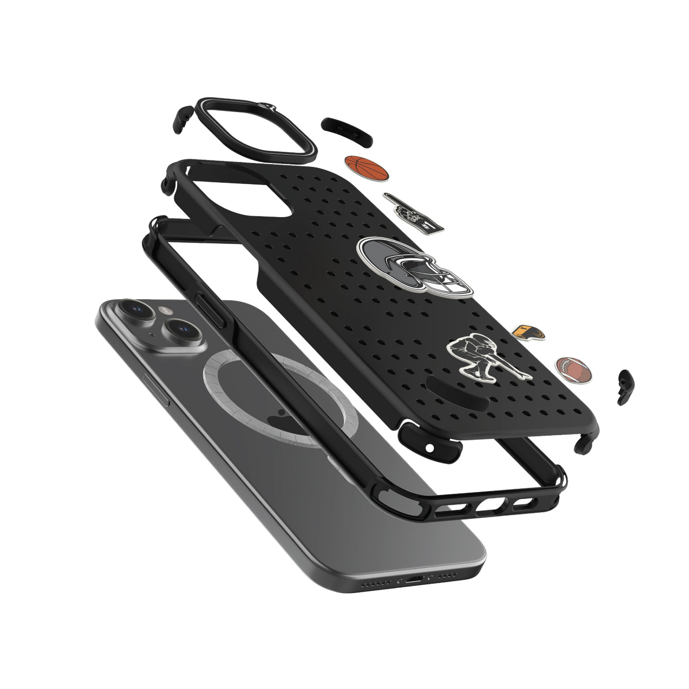 Pinit MagSafe Case for iPhone 15 Plus - Dynamic/Black