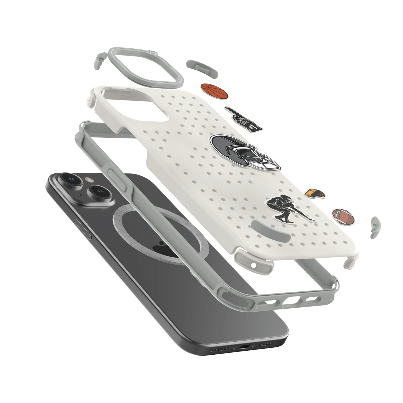 Pinit MagSafe Case for iPhone 15 Plus - Dynamic/White