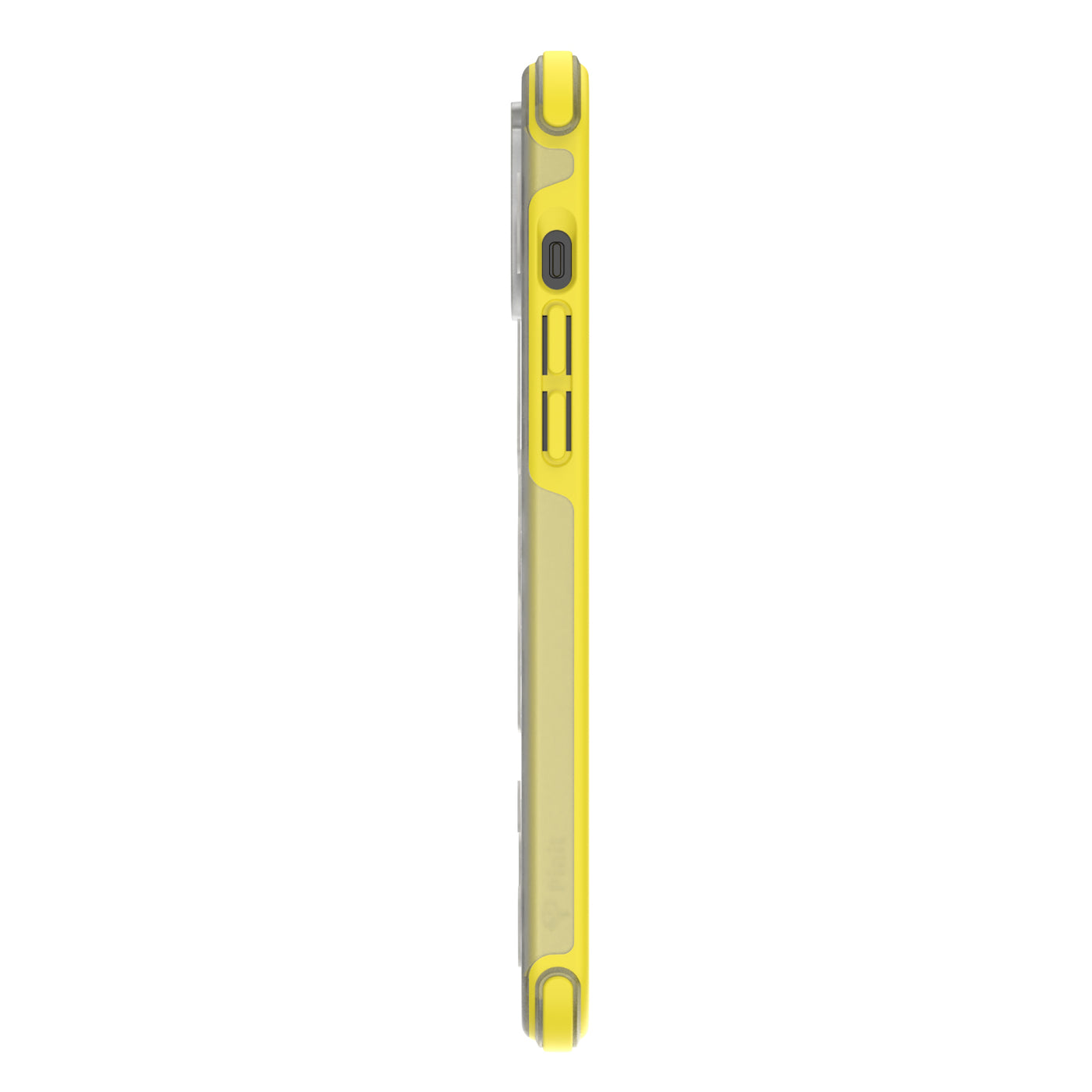 Pinit MagSafe Case for iPhone 15 Plus - Dynamic/Clear with Neon Yellow Bumper