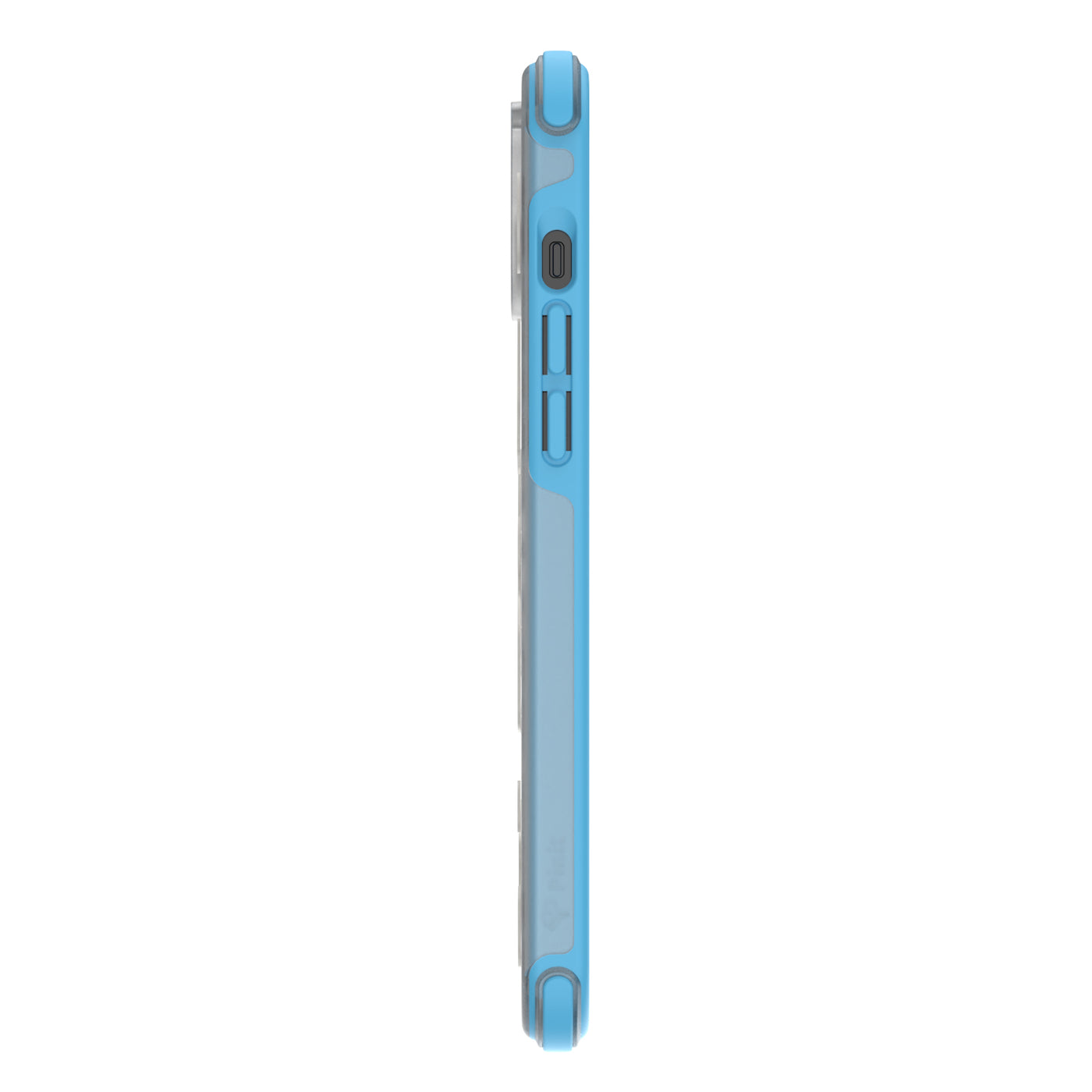 Pinit MagSafe Case for iPhone 15 - Dynamic/Clear with Neon Blue Bumper