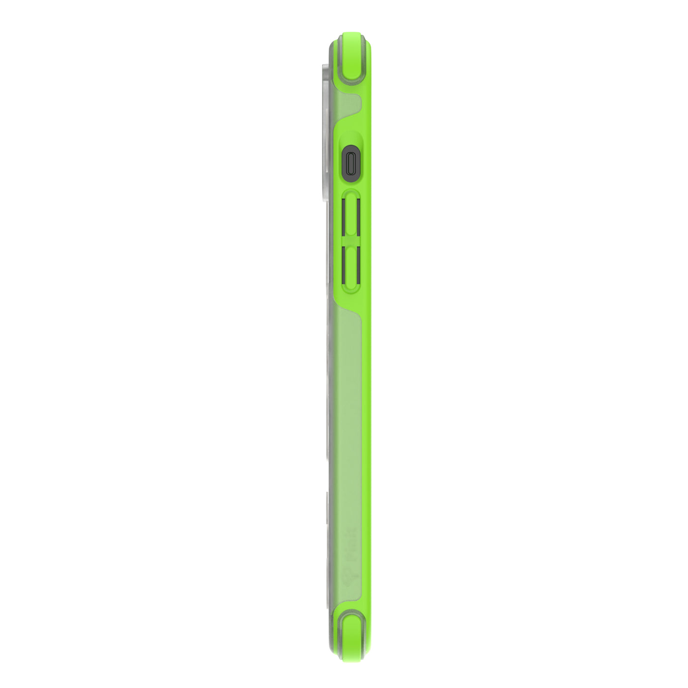 Pinit MagSafe Case for iPhone 15 - Dynamic/Clear with Neon Green Bumper