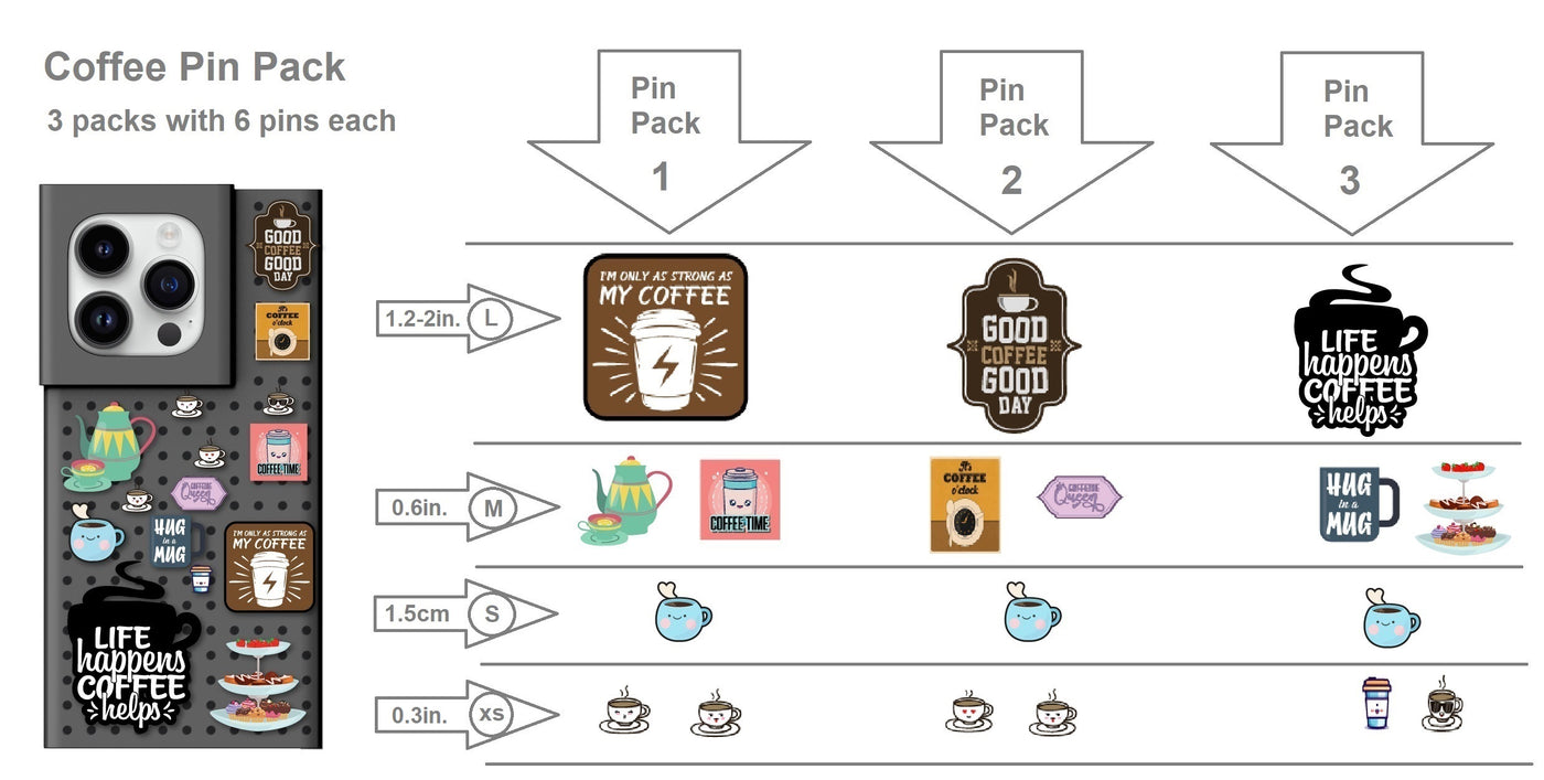 Pinit Coffee Pin Pack 3