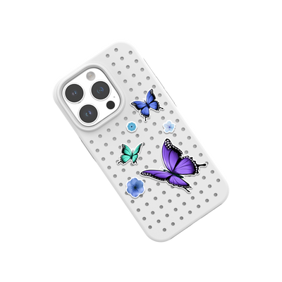Pinit Blue Flowers/Butterfly Pin Pack 2