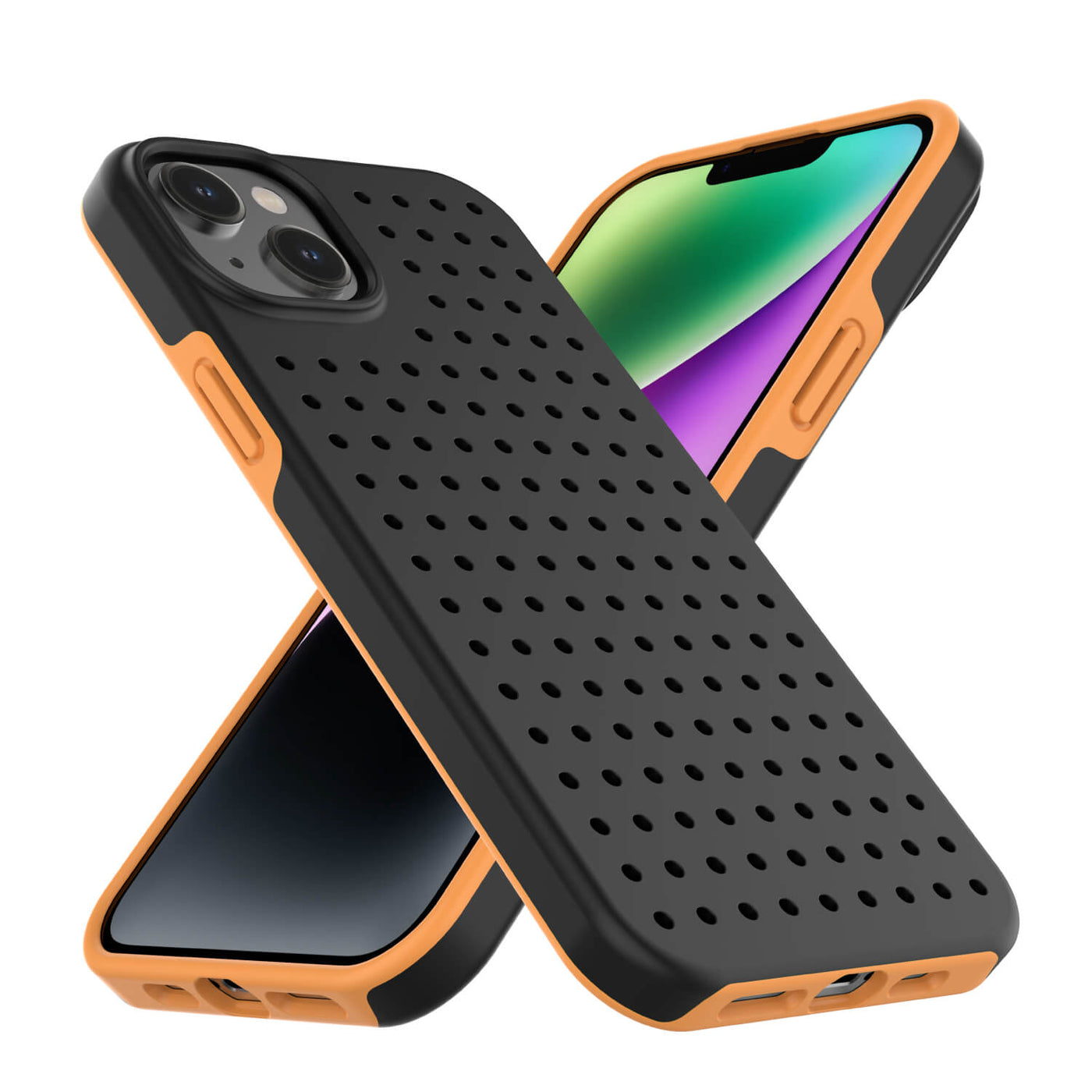 Pinit Dynamic Case for iPhone 14 Plus - Black/Orange