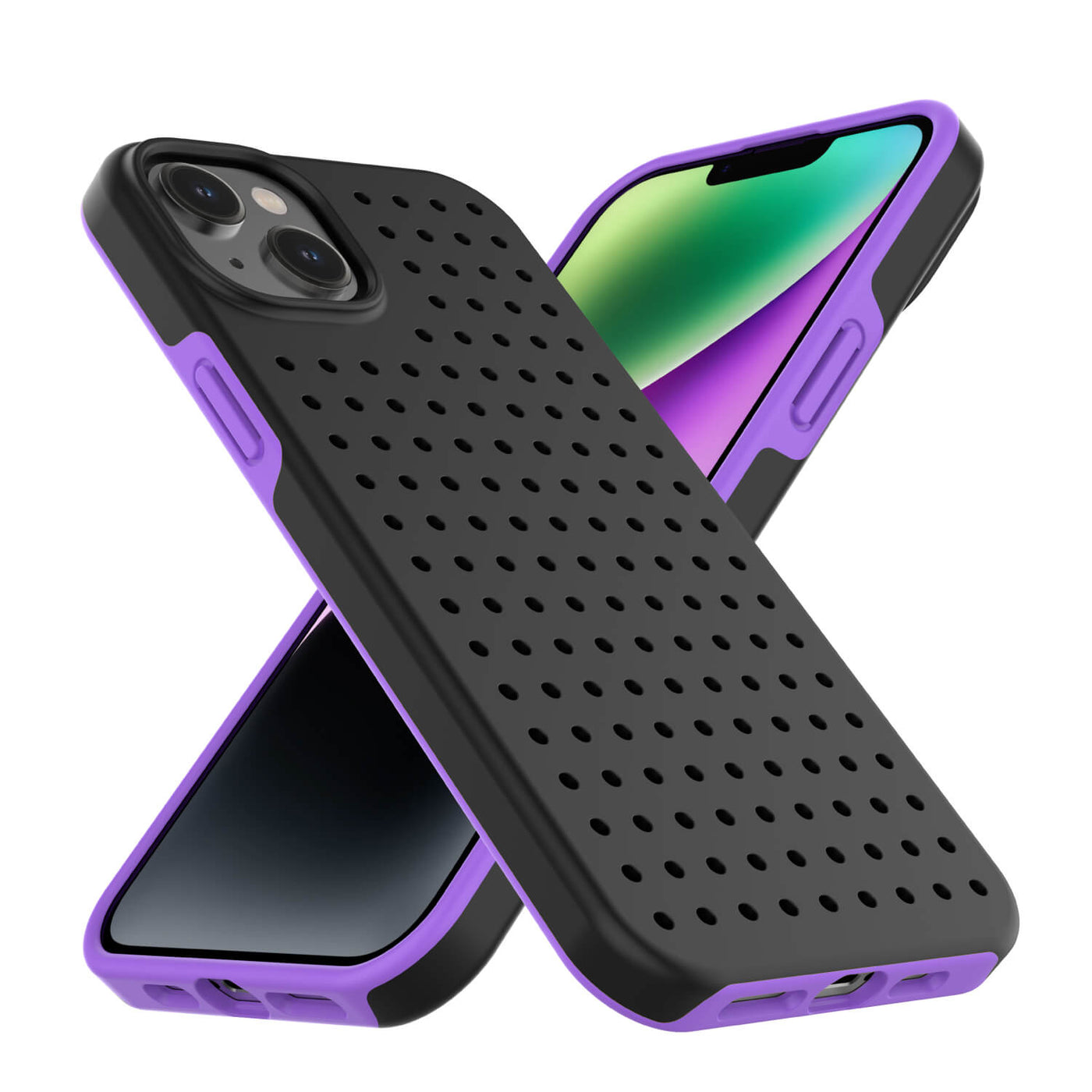 Pinit Dynamic Case for iPhone 14 Plus - Black/Purple