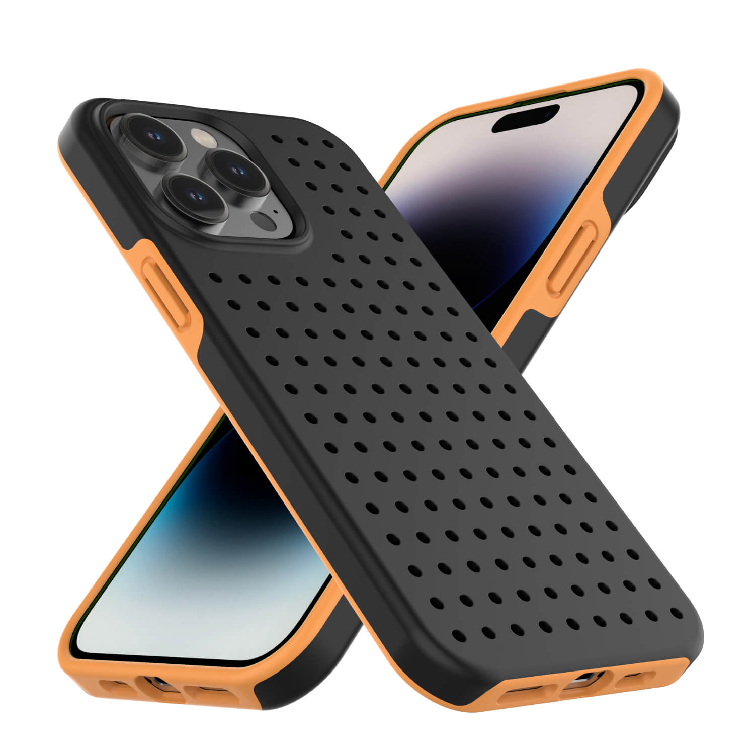 Pinit Dynamic Case for iPhone 14 Pro Max - Black/Orange – Pinit.earth
