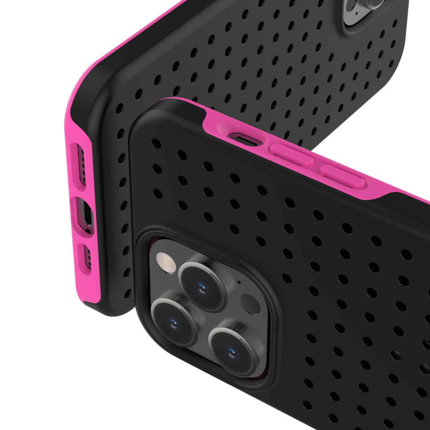 Pinit Dynamic Case for iPhone 14 Pro - Black/Pink