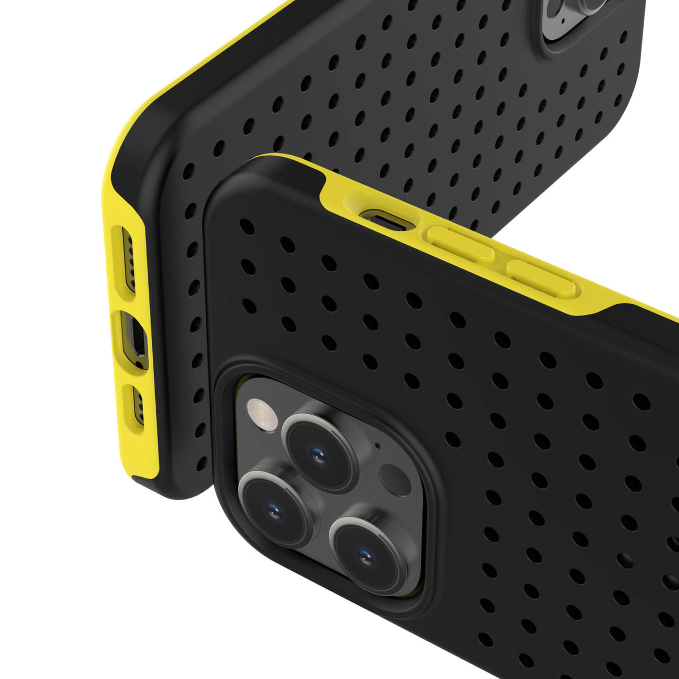 Pinit Dynamic Case for iPhone 14 Pro - Black/Yellow